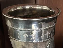 detail of drinking horn
